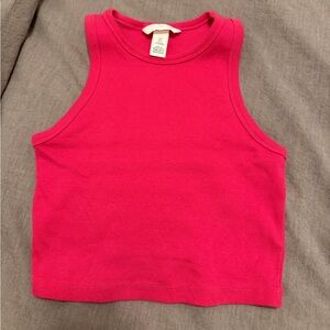 Vibrant Pink Sleeveless Crop Top